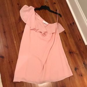 Amanda Uprichard Blush one shoulder dress